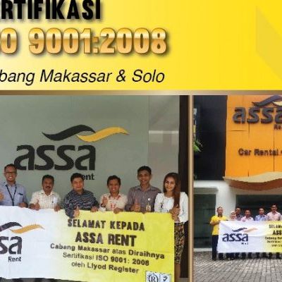 Perusahaan Sewa Mobil ASSA Rent Raih Sertifikasi ISO